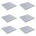 Nature Spring Patio and Deck Tiles, Interlocking Outdoor Flooring Pavers Weather Resistant, Square, Grey, Set of 6 951859MFX